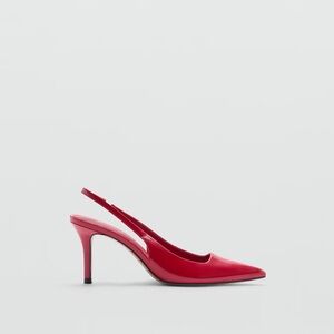 Mango PATENT-EFFECT STILETTO-HEEL SHOES NWT SZ 7.5 or 38